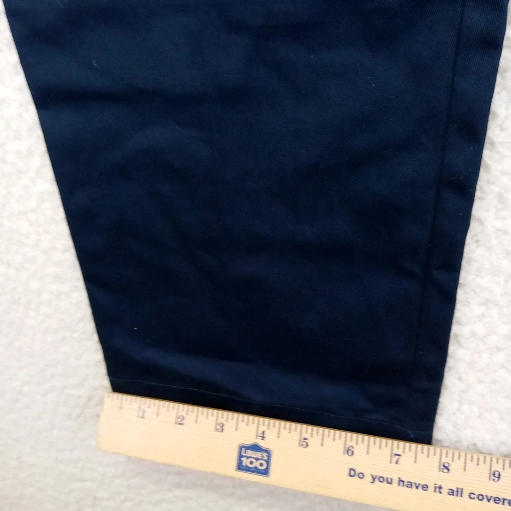 Lands End Boys Navy‎ Iron Knees Blend Chino Pants Size 20 524761 Flat Front New